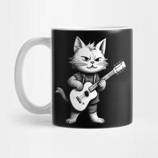 Cat playing guitar Mug